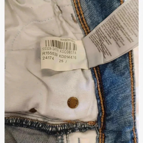 Mavi Tess High Rise Skinny Embroidery Raw Hem Jeans  Size 25 - Picture 13 of 13